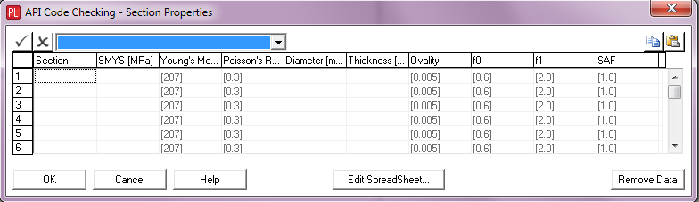 Section Properties Dialog