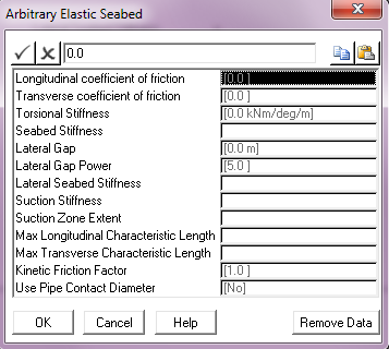 Arbitrary Elastic Seabed Properties
