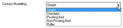 Contact Modelling Options