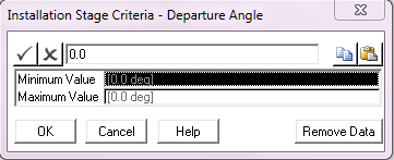 Departure Angle Criterion – Values