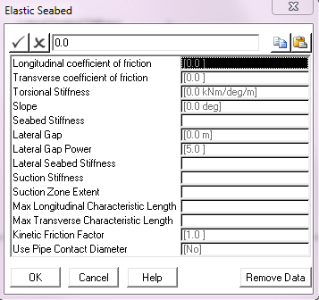 Uniform Elastic Seabed Properties