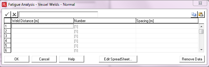 Vessel Weld Locations – Normal Lay