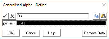 Generalised Alpha Dialog