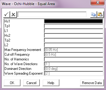 Ochi-Hubble Wave Data; Equal Area Discretisation