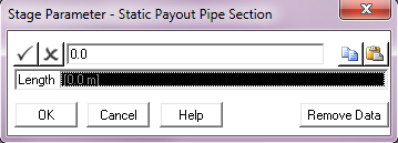 Static Payout Pipe Section