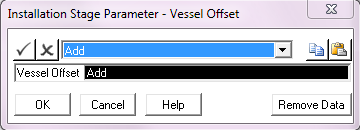 Adding or Removing a Vessel Offset