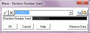 Input of Random Seed