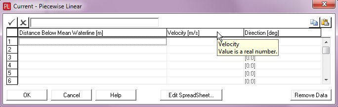 Parameter Information (Spreadsheet-Type)