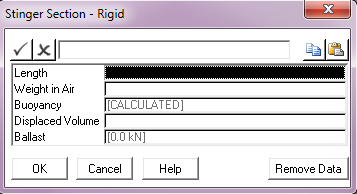 Rigid Stinger Section Properties