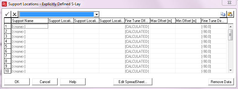 Explicitly Defined Rigid S-Lay Supports