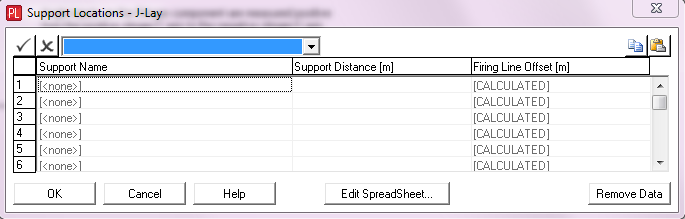 Support Locations - J-Lay