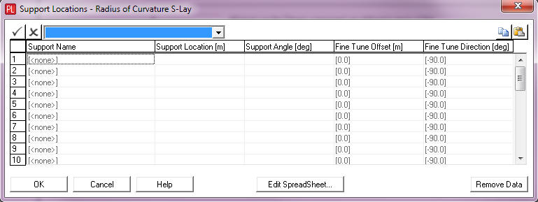 Radius of Curvature Defined Rigid S-Lay Supports