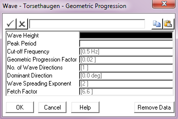 Torsethaugen Wave - Geometric Progression Specification