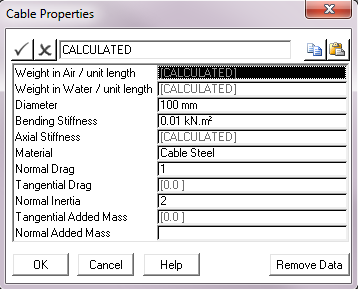 Cable Properties