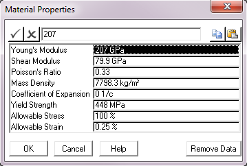 Specifying Linear Material Properties