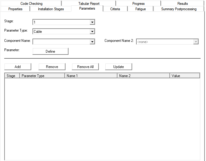 Parameters Tab